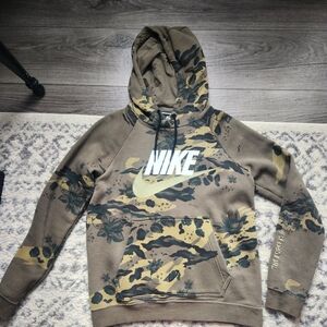 Nike Womens Olive Green Camouflage Hoodie